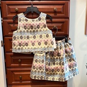 NWT Pippa & Julie Metallic Patterned 2 piece Formal set